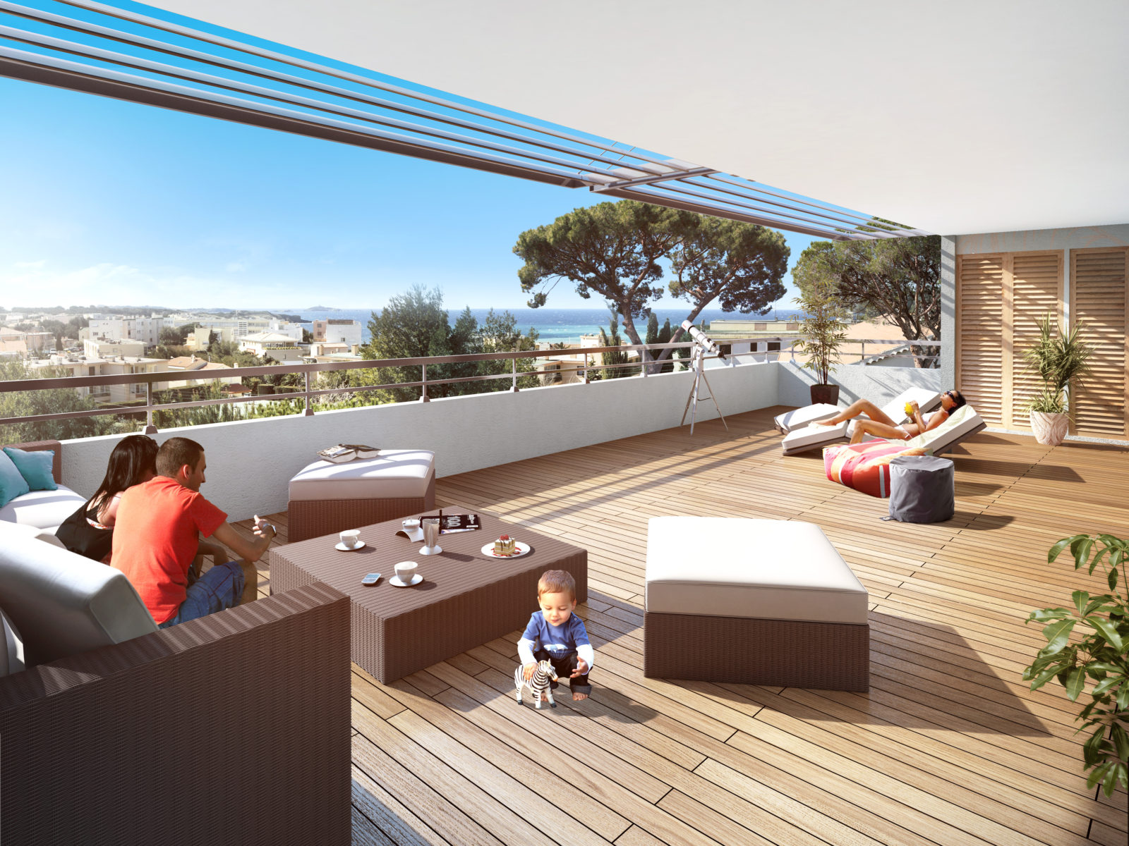 Terrasse vue mer